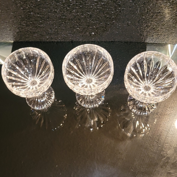 BEAUTIFUL SET OF 3 MIKASA CRYSTAL PARK LANE CHAMPAGNE SHERBET 5 1/2" GLASSES - Picture 4 of 8